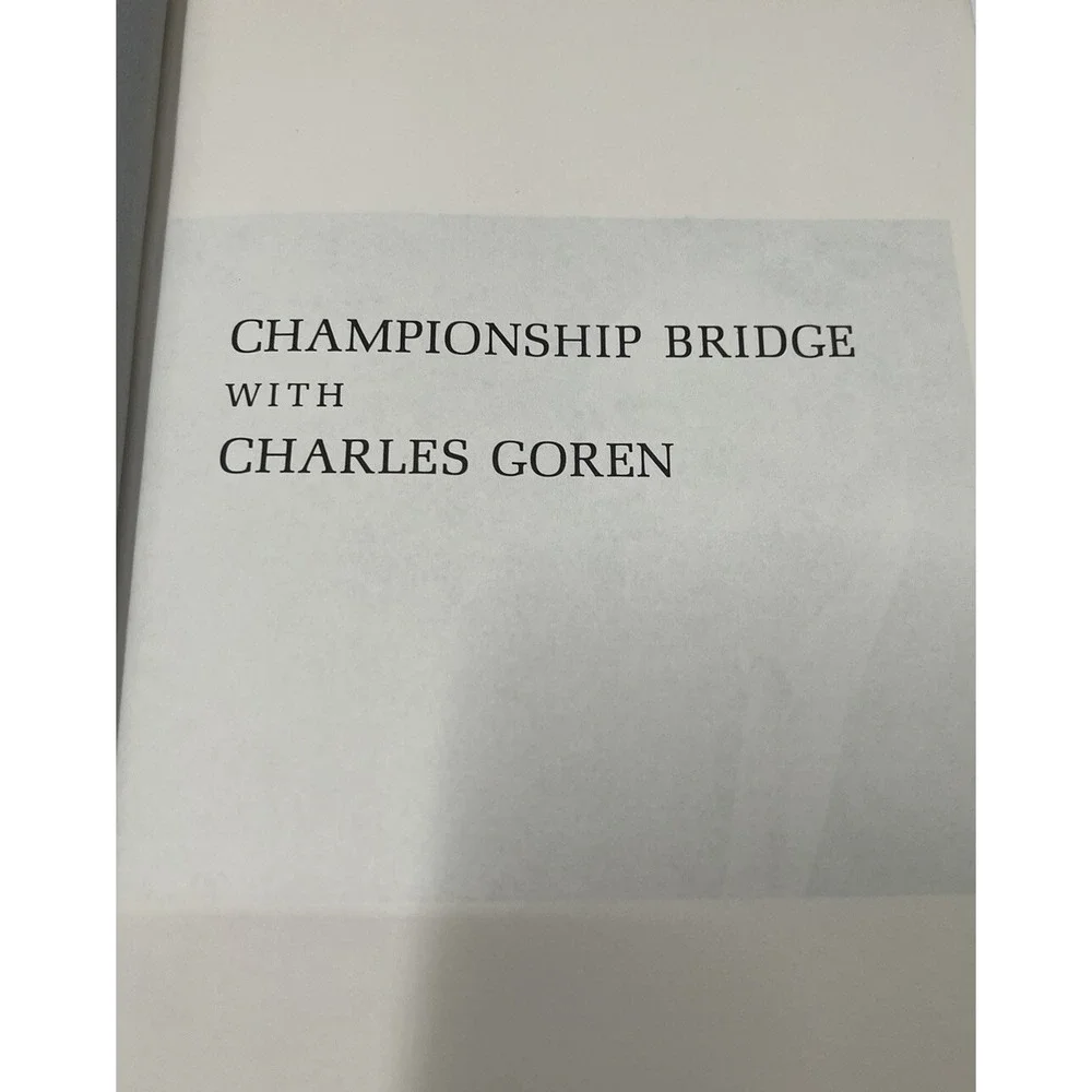 Vintage Champion Bridge Book Hardcover by Charles Goren